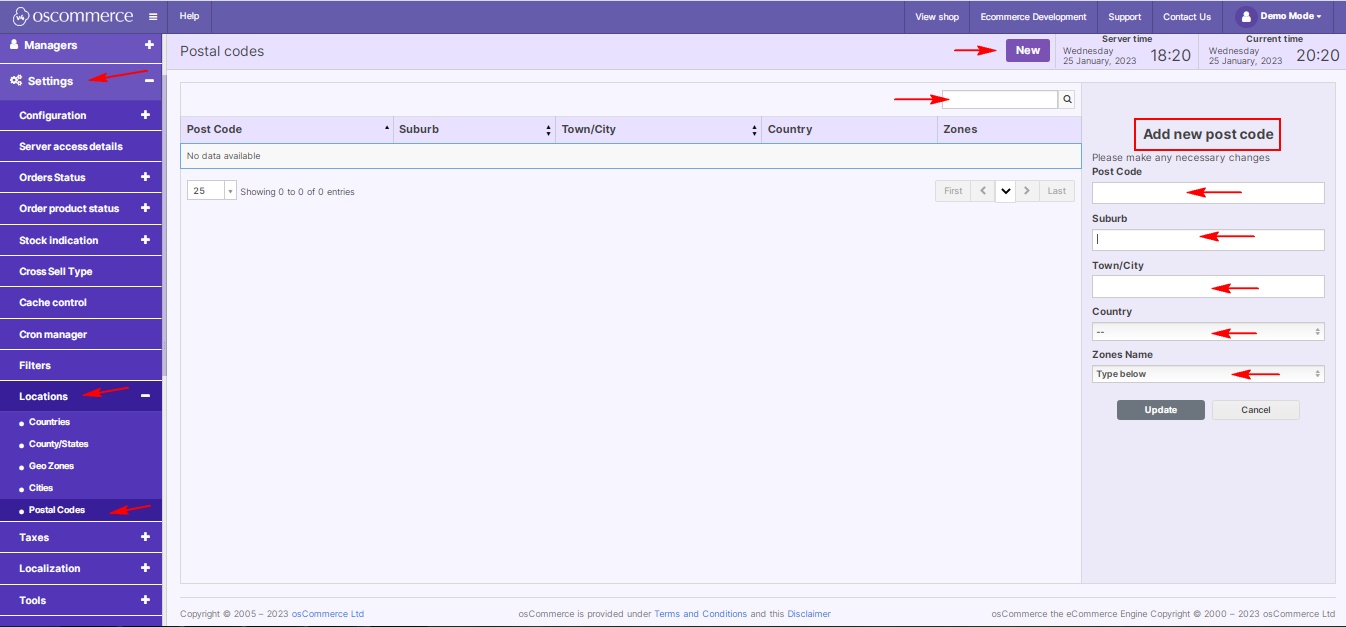 Leading e-commerce and ERP agency UK - Managing Postal Codes
